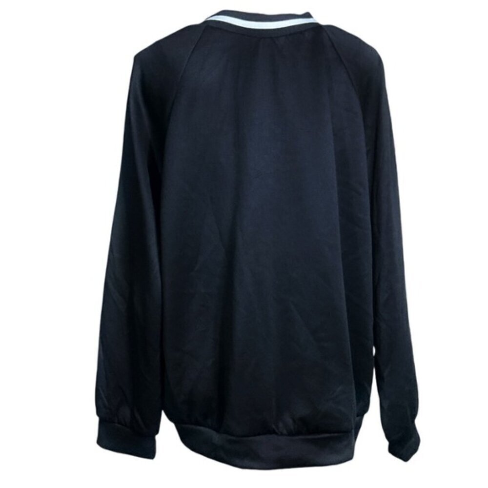 Blush Paris Bomber Jacket Magazine Varsity Zip Up Gold Black Women Large-XLarge - Picture 7 of 15